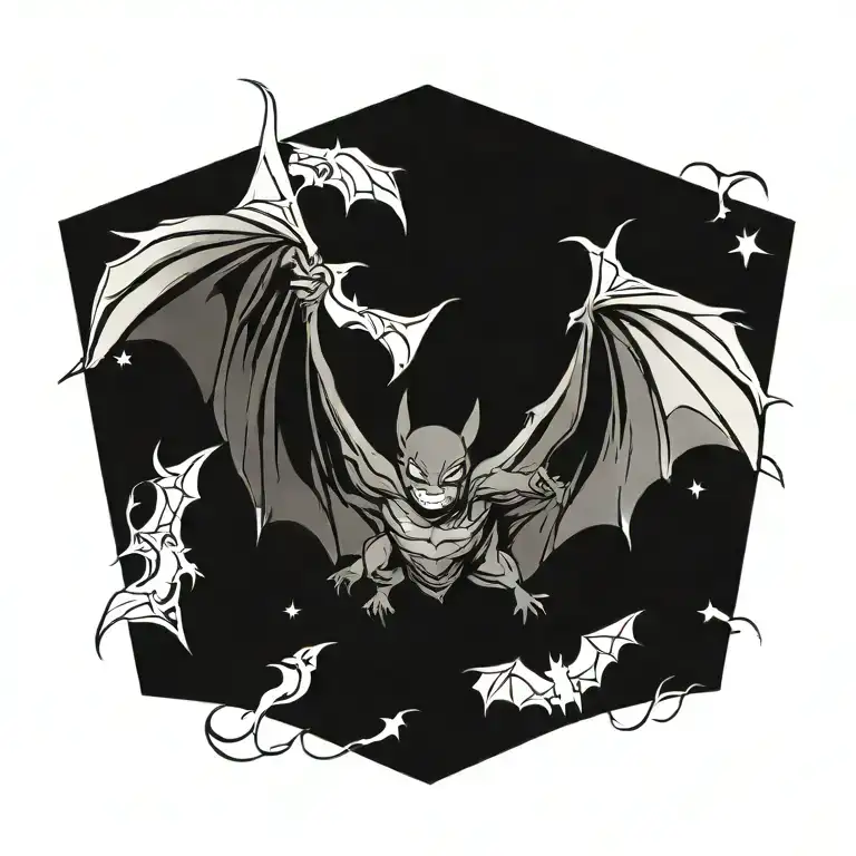 bat tattoo design idea