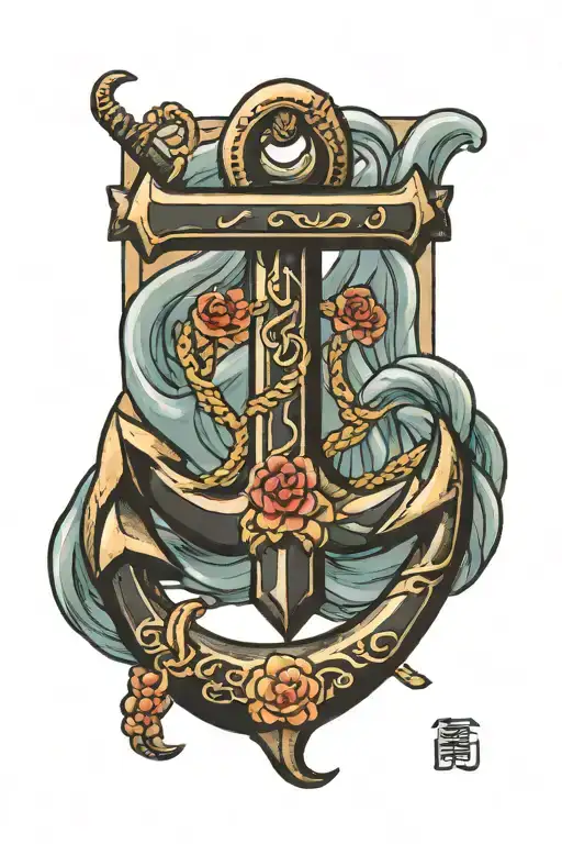 anchor tattoo design idea