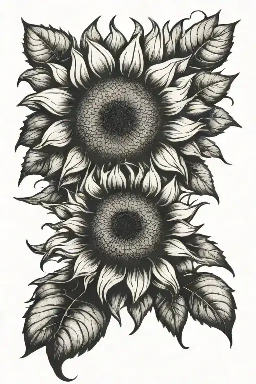 sunflower tattoo design idea