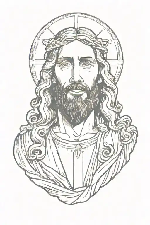 jesus tattoo design idea