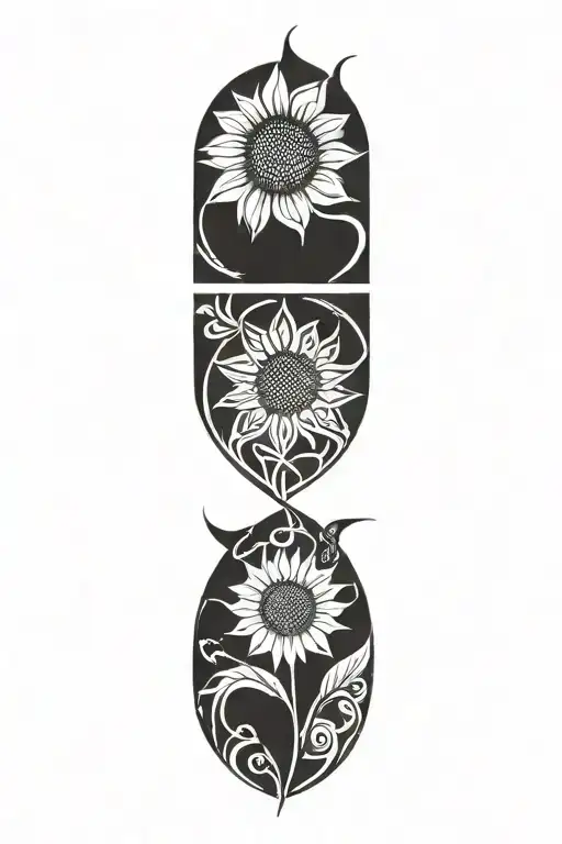 sunflower tattoo design idea