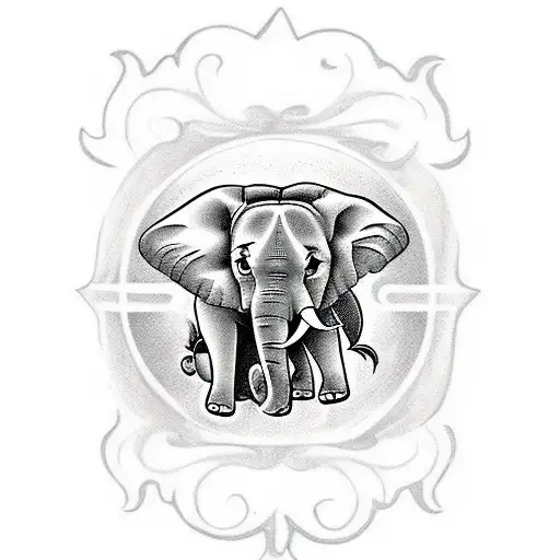 Old School Elephant Tattoo Design Pack Vector Download