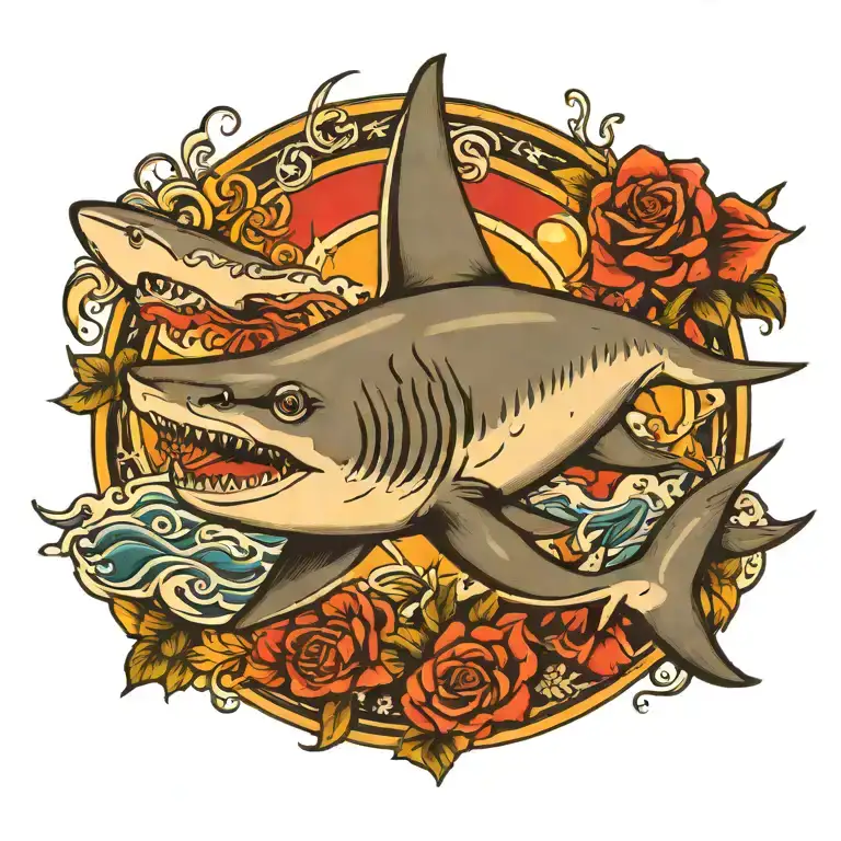 shark tattoo design idea
