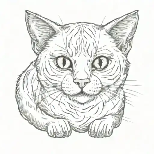 cat tattoo design idea