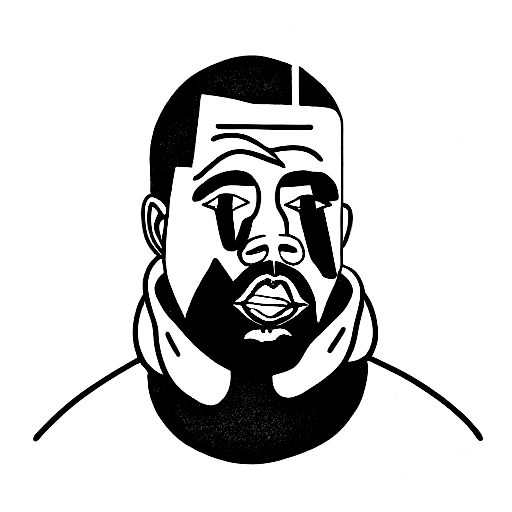 Kanye West eating Fish Sticks tattoo design idea