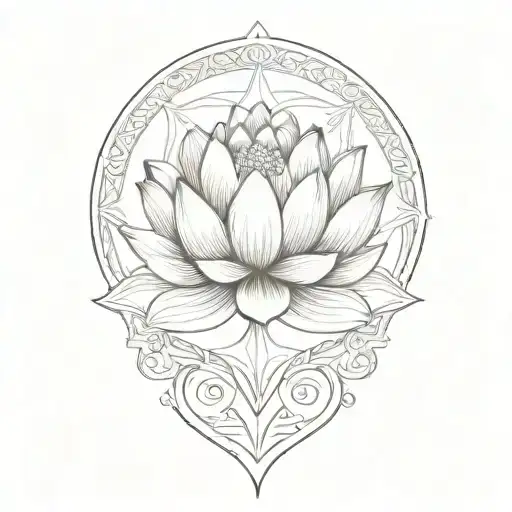lotus tattoo design idea