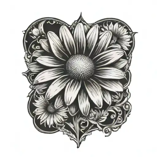 daisy tattoo design idea