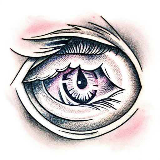 Traditional "Eye" Tattoo Idea - BlackInk AI