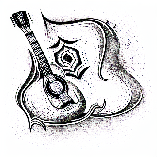 Guitar tattoo design idea