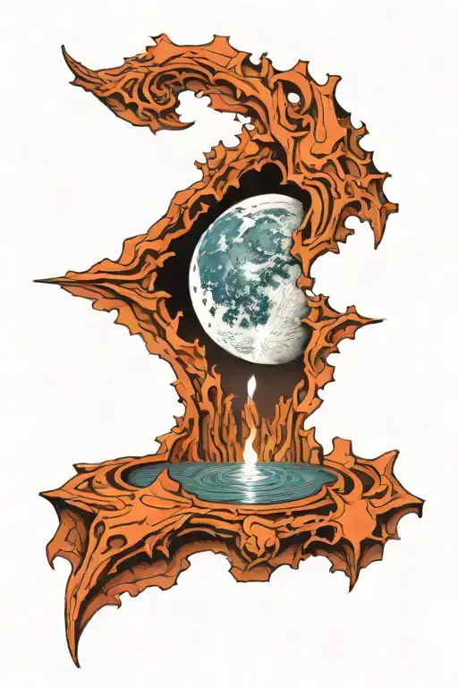 moon tattoo design idea