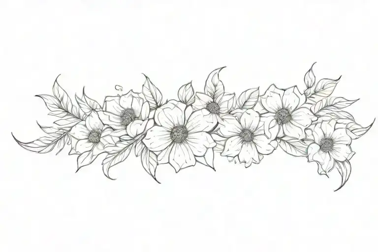 floral tattoo design idea