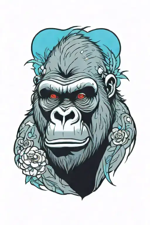 gorilla tattoo design idea