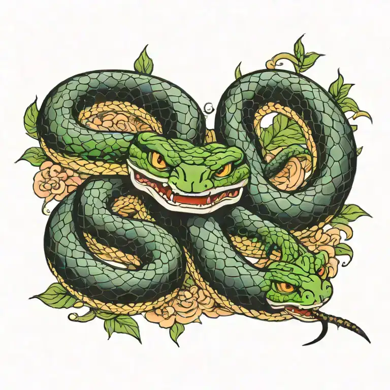 snake tattoo design idea