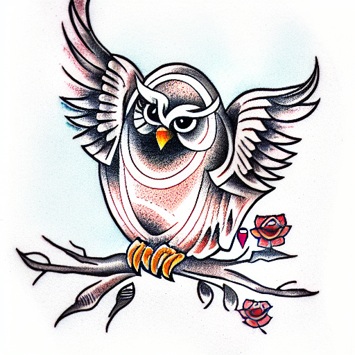 Traditional owl tattoo  Traditional owl tattoo by Cherri An  Flickr