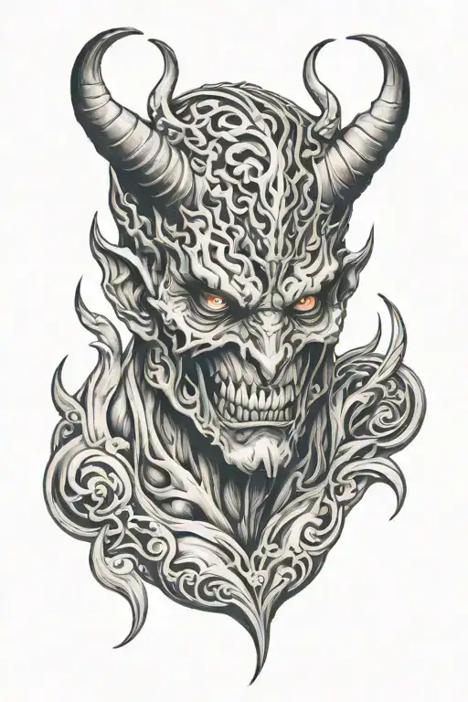 demon tattoo design idea