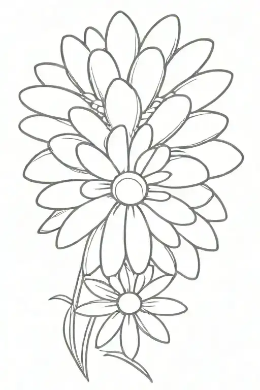 daisy tattoo design idea