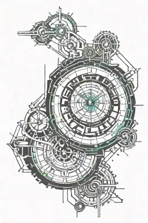 clock tattoo design idea