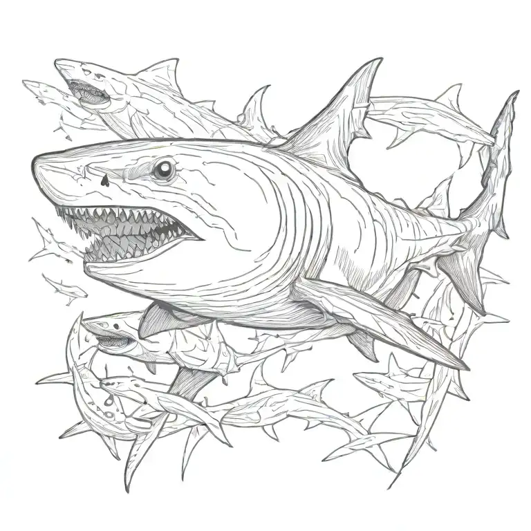 shark tattoo design idea