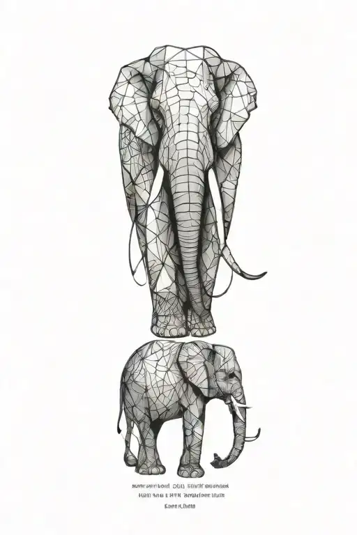 elephant tattoo design idea