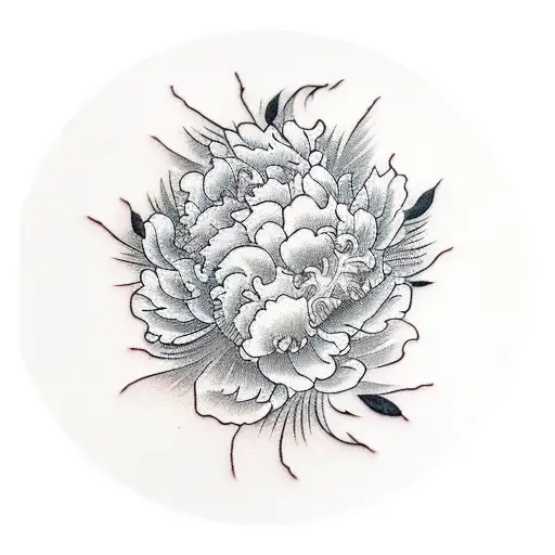 Premium Vector  Bouquet of peony flower illustration linework peony tattoo  design peony zen doodle vector clipart