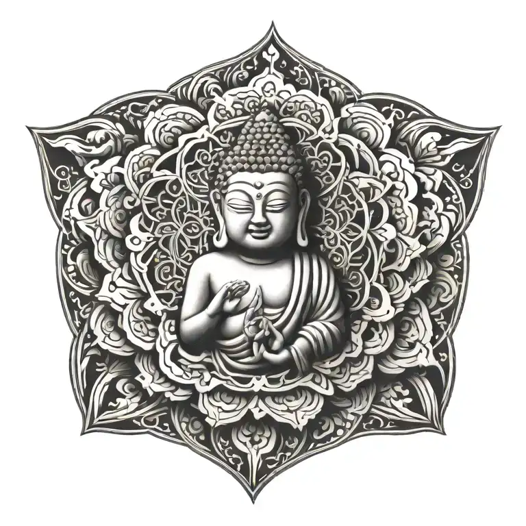 buddhist tattoo design idea