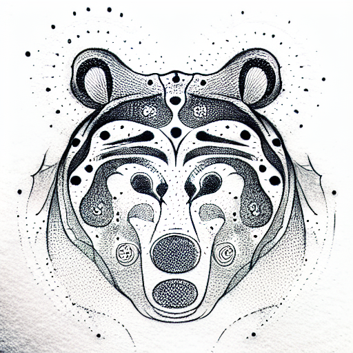 Mandala Bear Head Tattoo Design