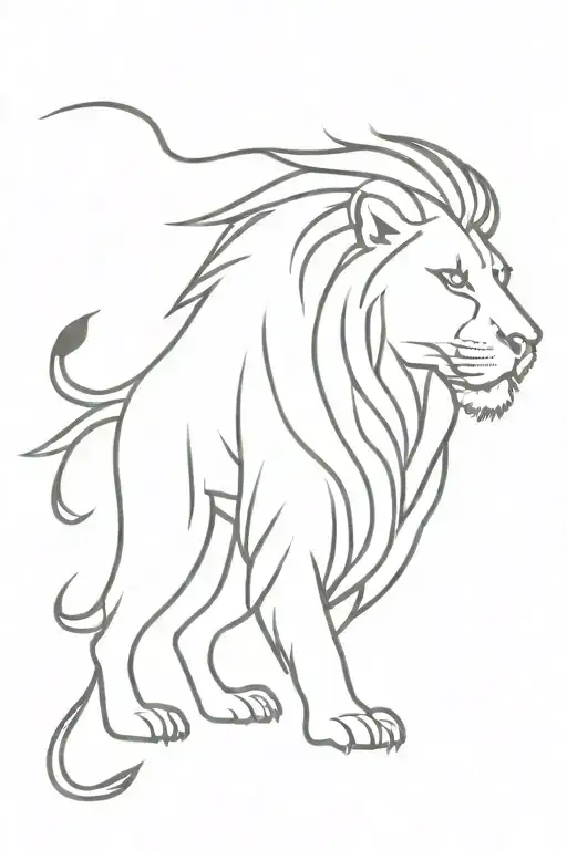 lion tattoo design idea