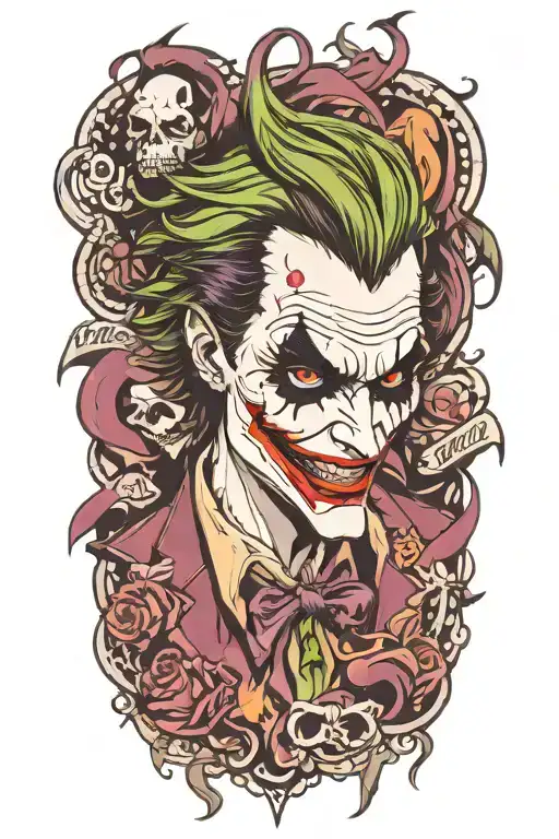 joker tattoo design idea