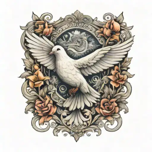 dove tattoo design idea