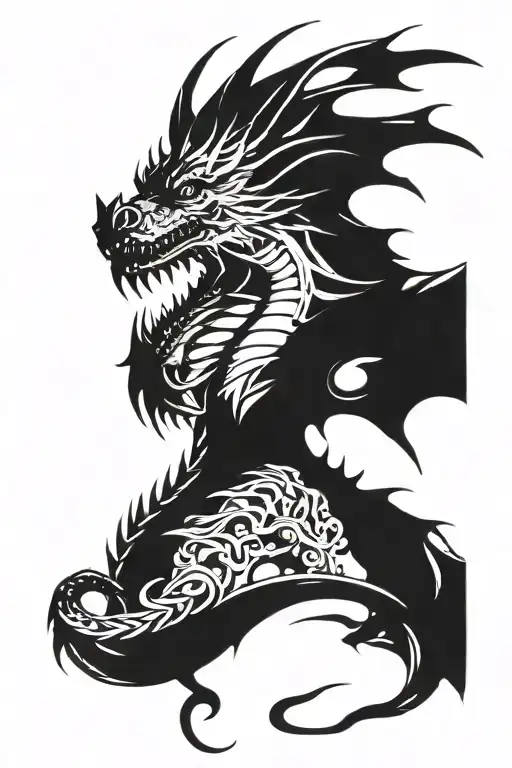 dragon tattoo design idea