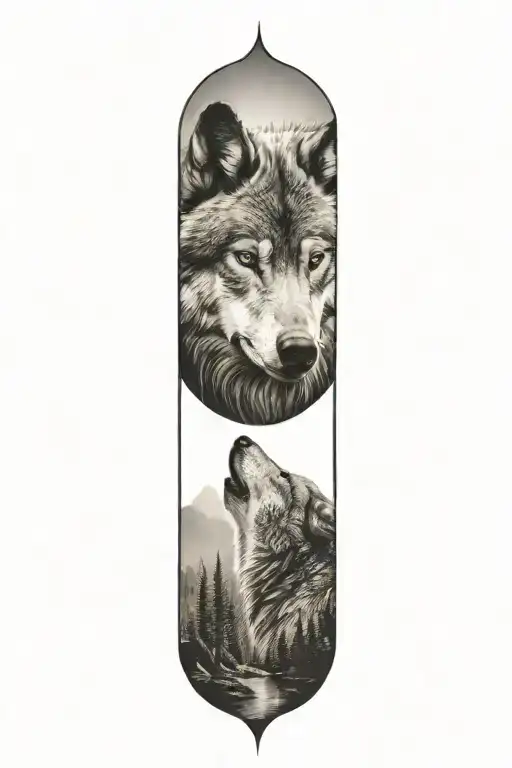 wolf tattoo design idea