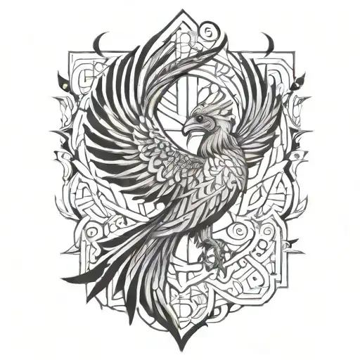 phoenix tattoo design idea