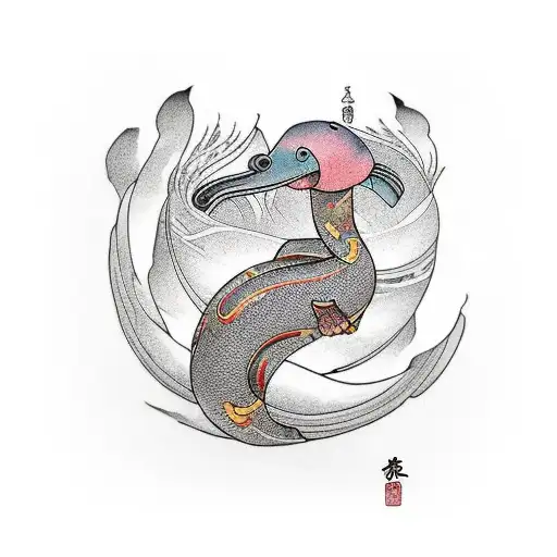 Platypus tattoo design idea