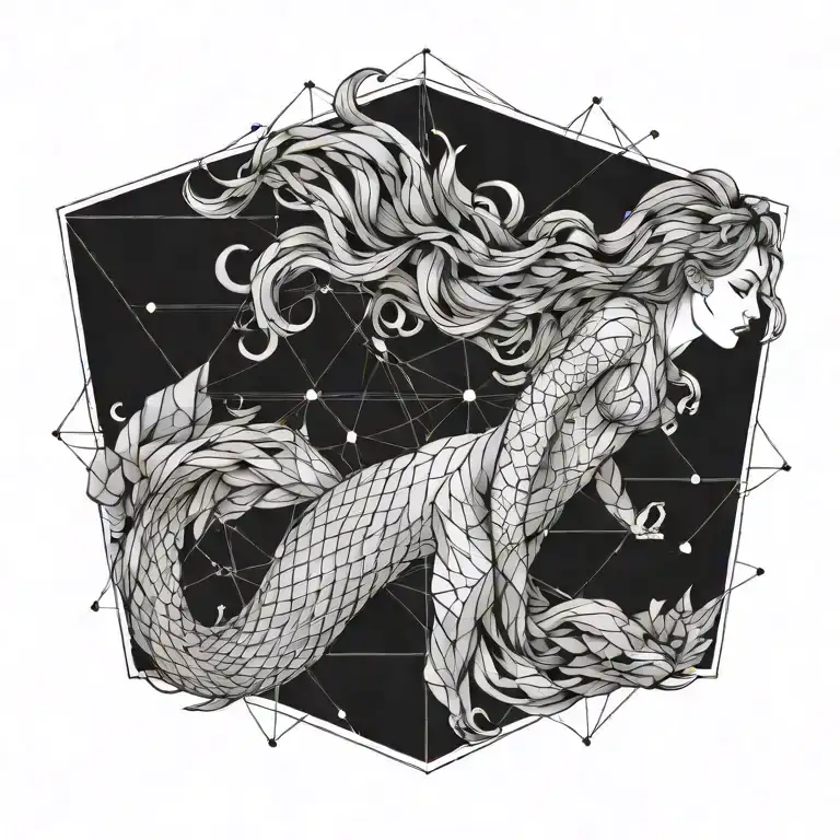 mermaid tattoo design idea
