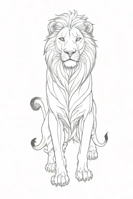 lion tattoo design idea