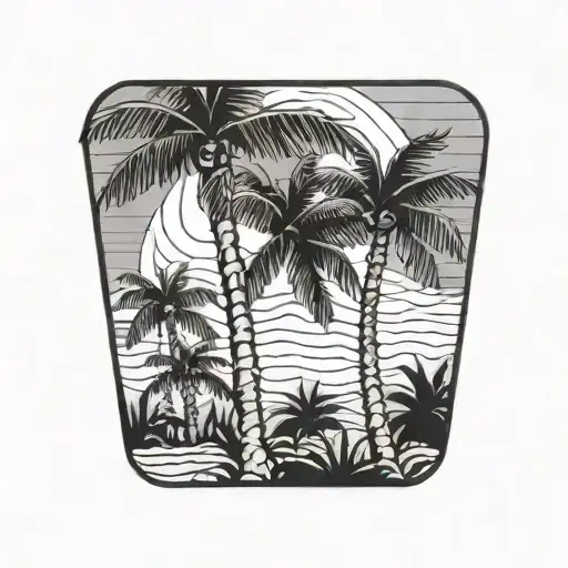 palm-tree tattoo design idea