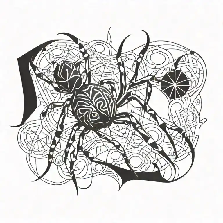 spider tattoo design idea