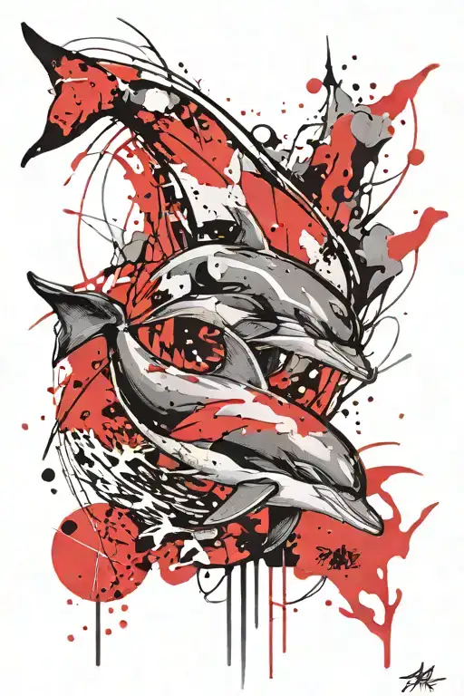 dolphin tattoo design idea