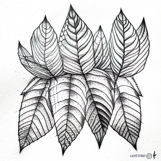 Leaf tattoo design idea