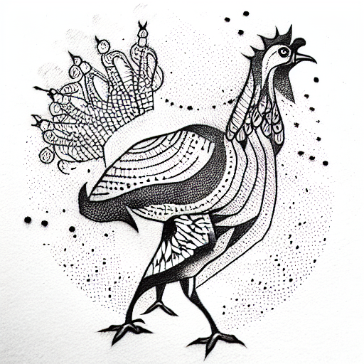 Turkey on Fire tattoo design idea