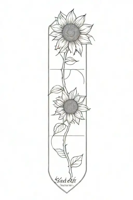 sunflower tattoo design idea