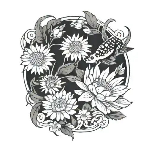 daisy tattoo design idea