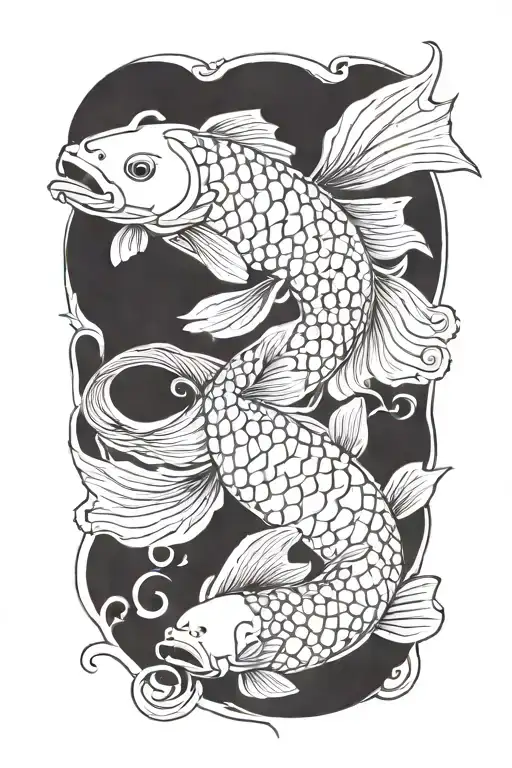 koi-fish tattoo design idea