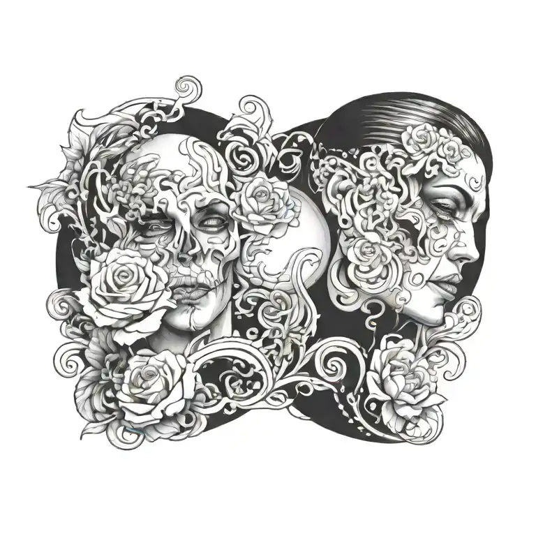 blackout tattoo design idea