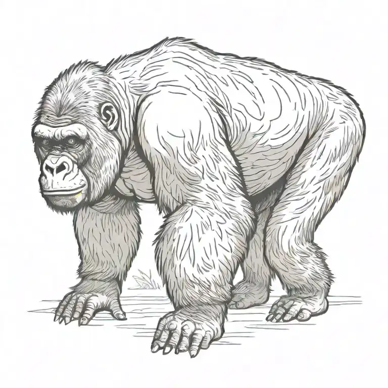 gorilla tattoo design idea