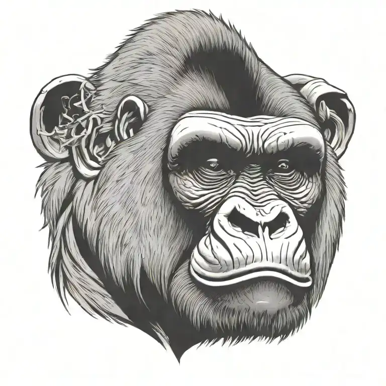 gorilla tattoo design idea