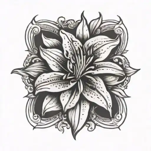 lily tattoo design idea