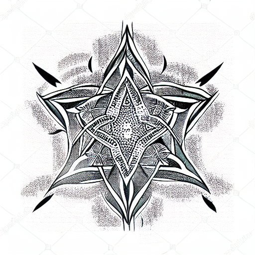 Tribal Star Tattoo With Corners Stock Vector  RoyaltyFree  FreeImages