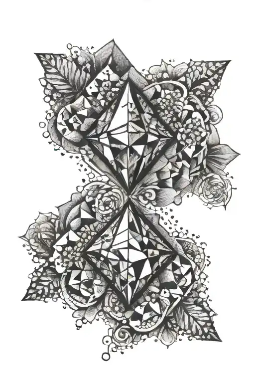 diamond tattoo design idea