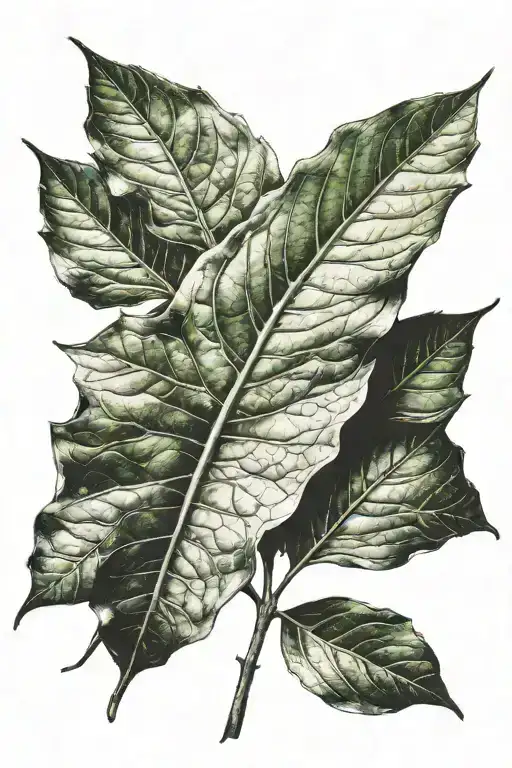 leaf tattoo design idea